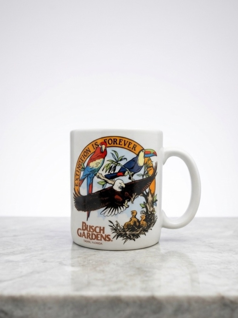 Vintage 1990s Busch Gardens Tampa Florida Coffee Mug